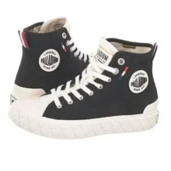 New Free People x Palladium Palla Ace Cvs Mid Black Hi-Top Sneakers US M 8 W9.5 - Picture 1 of 10